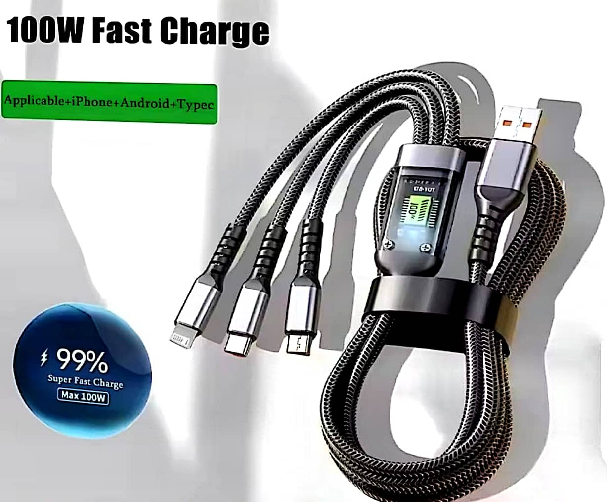 100W FAST CABLE WIRE CHARGE - By 100pc